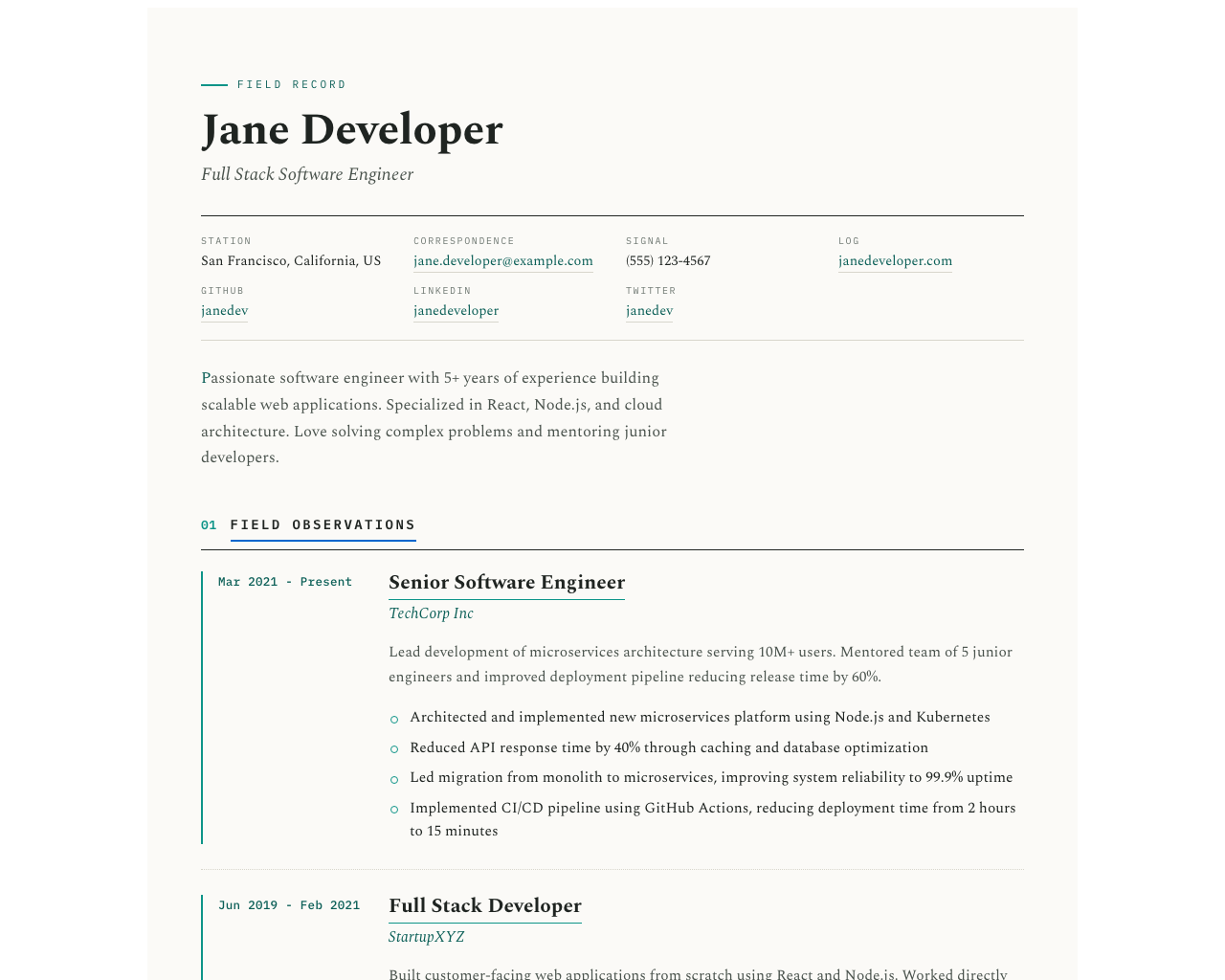 Field Researcher
