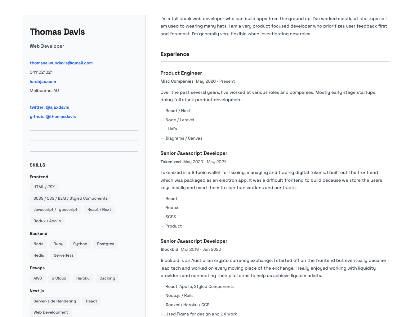 Two-Column Modernist